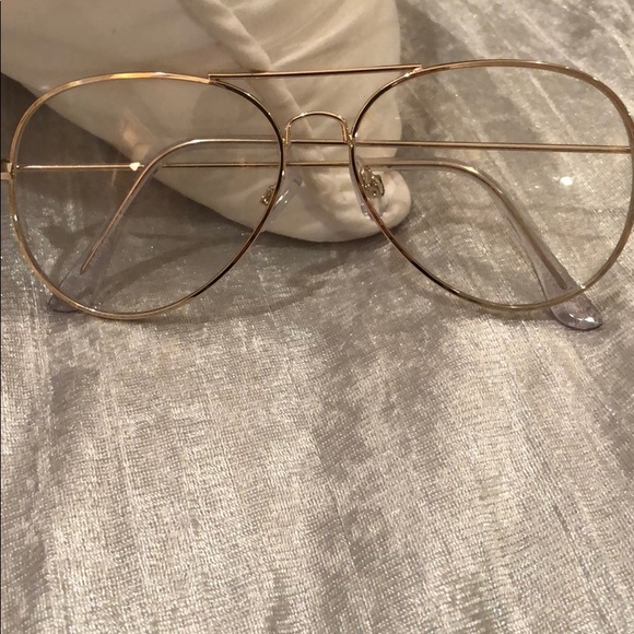 Other - Gold frame clear glasses